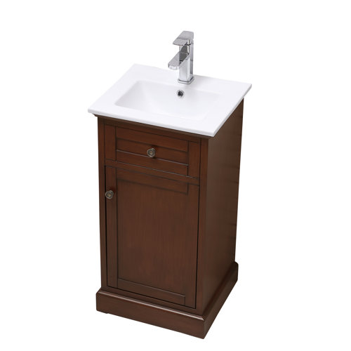 Lark Manor Ameriah 18'' Single Bathroom Vanity with Porcelain Top